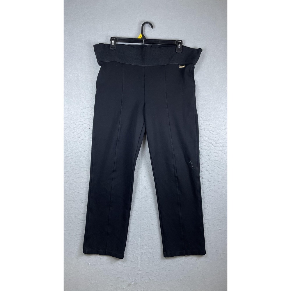 Calvin Klein Leggings Womens XL Black High Rise Cropped Stretch Pants Casual
